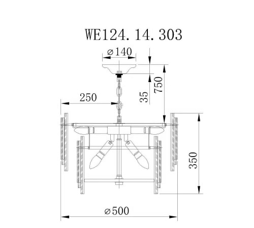 Подвесной светильник Wertmark WE124.14.303 Agati