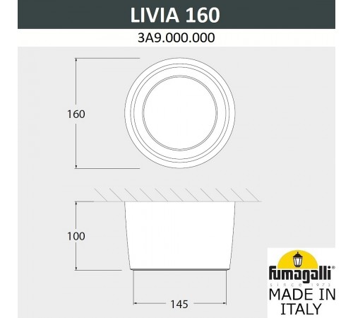 Накладной светильник Fumagalli 3A9.000.000.LXD1L Livia 160