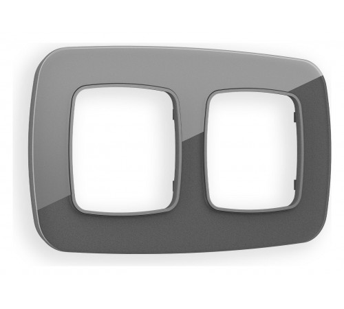 Рамка на 2 поста Ambrella Volt OF320652 Radian Стекло органическое