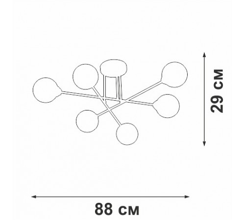 Люстра на штанге Vitaluce V3931-8/6PL V3931