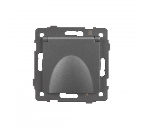 Розетка влагозащищенная с заземлением и со шторкой, без рамки с крышкой Arlight 49836 SCT