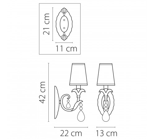 Бра Osgona 691614 Cappa