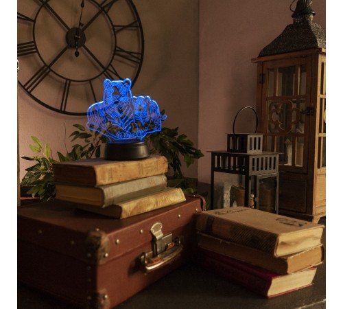 Зверь декоративный ULI-M508 RGB/3AA TIGER FAMILY/BLACK UL-00008403