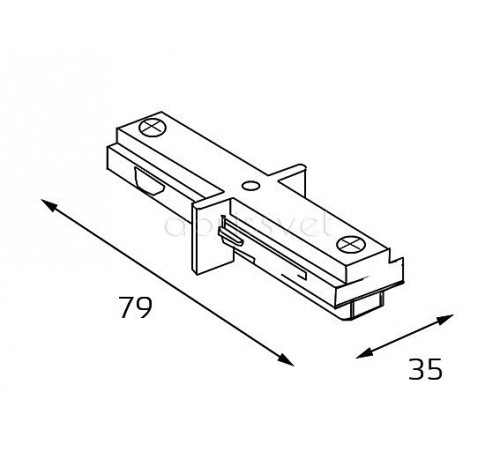 Соединитель линейный для треков Italline WSO 78 black WSO