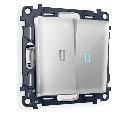 Выключатель проходной двухклавишный с подсветкой Ambrella Volt MA404040 Quant