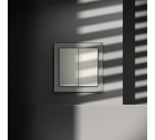 Выключатель проходной двухклавишный с подсветкой без рамки Voltum VLS020405 S70