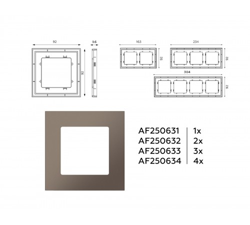 Рамка на 3 поста Ambrella Volt AF250633 Qubi