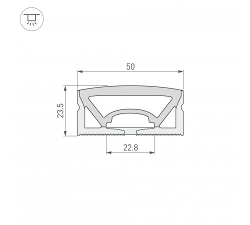 Профиль накладной гибкий Arlight 050136 WPH-FLEX