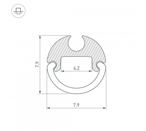 Профиль накладной Arlight 036325 ARH-KANT