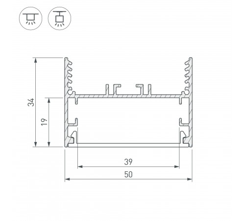 Соединитель угловой L-образный накладной Arlight 030114 S-LUX