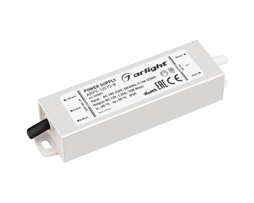 Блок питания Arlight ARPV-15-B 12V 15W IP67 1,25A 022899