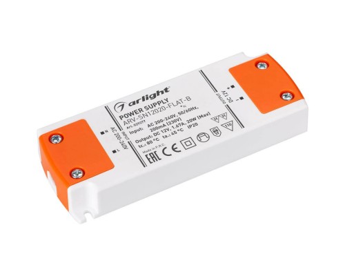 Блок питания Arlight ARV-SN12020-FLAT-B 12V 20W IP20 1.67A 029277