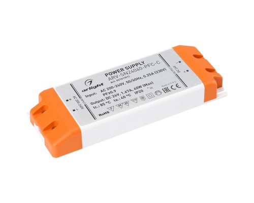 Блок питания Arlight ARV-SN24040-PFC-C 24V 40W IP20 1,67A 021019(1)