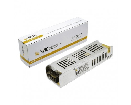 Блок питания SWG 12V 150W IP20 12,5A T-150-12 000167