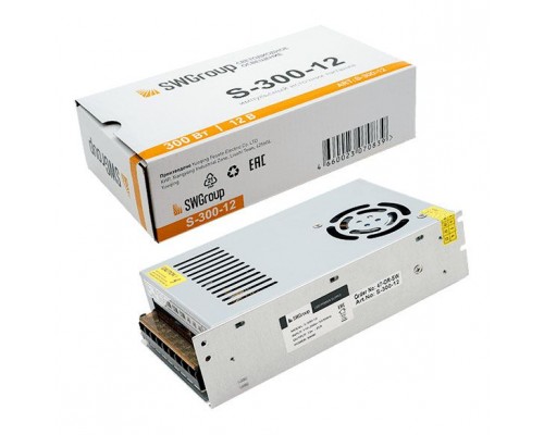 Блок питания SWG 12V 300W IP20 25A S-300-12 000117