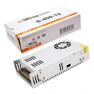 Блок питания SWG 12V 400W IP20 33,33A S-400-12 000128