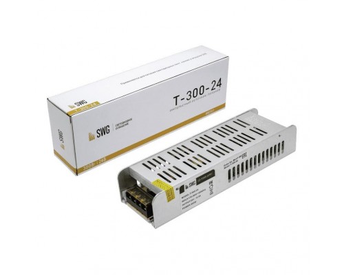 Блок питания SWG 24V 300W IP20 12,5A T-300-24 002901