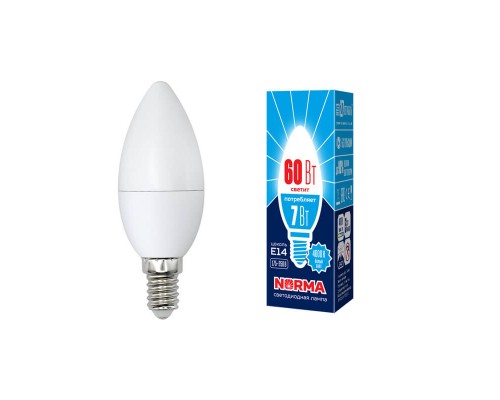 Лампа светодиодная E14 7W 4000K матовая LED-C37-7W/NW/E14/FR/NR UL-00003795