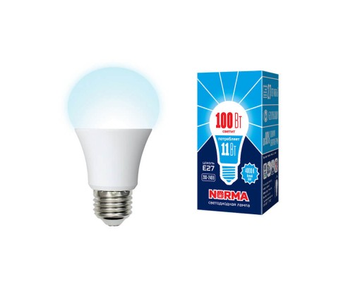 Лампа светодиодная E27 11W 4000K матовая LED-A60-11W/NW/E27/FR/NR UL-00003786