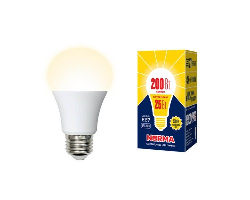 Лампа светодиодная E27 25W 3000K матовая LED-A70-25W/3000K/E27/FR/NR UL-00004469