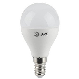 Лампа светодиодная ЭРА E14 5W 2700K матовая LED P45-5W-827-E14 Б0028485