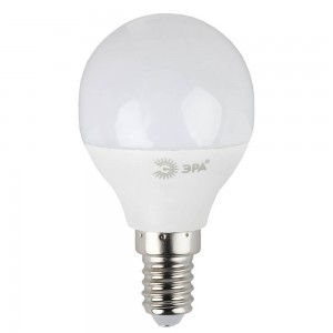 Лампа светодиодная ЭРА E14 7W 2700K матовая LED P45-7W-827-E14 Б0020548