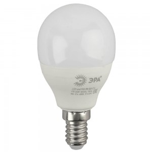 Лампа светодиодная ЭРА E14 9W 6000K матовая LED P45-9W-860-E14 Б0031411