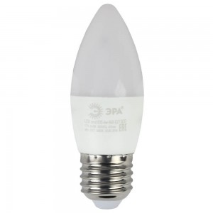 Лампа светодиодная ЭРА E27 6W 2700K матовая ECO LED B35-6W-827-E27 Б0020620