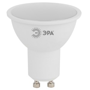 Лампа светодиодная ЭРА GU10 6W 4000K матовая LED MR16-6W-840-GU10 Б0020544