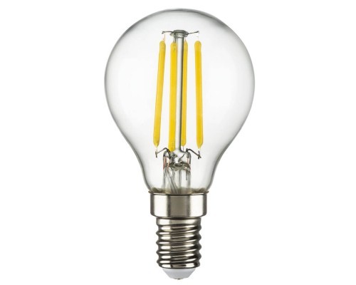 Лампа светодиодная филаментная Lightstar LED Filament E14 6W 3000K грушая прозрачная 933802