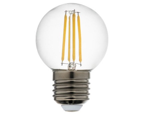 Лампа светодиодная филаментная Lightstar LED Filament E27 6W 3000K шар прозрачный 933822