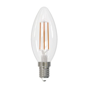 Лампа светодиодная филаментная Volpe E14 5W 4000K прозрачная LED-C35-5W/4000K/E14/CL/SLF UL-00008325