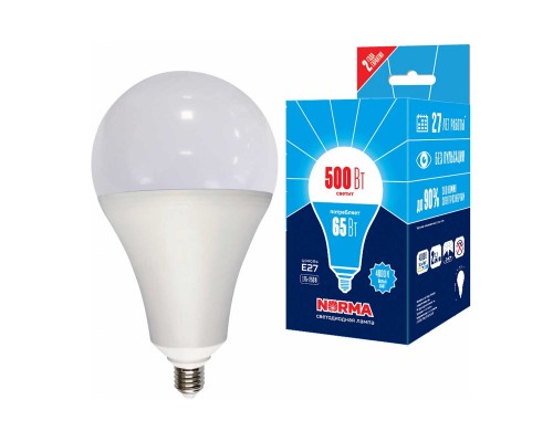 Лампа светодиодная Volpe E27 65W 4000K матовая LED-A160-65W/4000K/E27/FR/NR UL-00005617