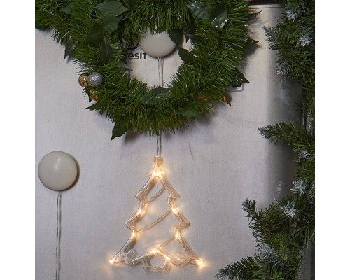 Подвесной светодиодный светильник «Ёлочка» Uniel ULD-H1620-010/STA/3AAA Warm White IP20 Xmas Tree UL-00007254