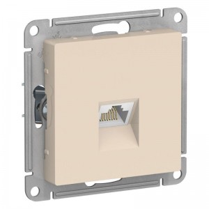 Розетка компьютерная RJ45 Schneider Electric AtlasDesign 5e кат UTP бежевая ATN000283