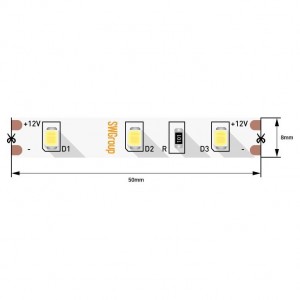 Светодиодная лента SWG 4,8W/m 60LED/m 2835SMD холодный белый 5M 007261