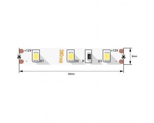 Светодиодная лента SWG 4,8W/m 60LED/m 2835SMD нейтральный белый 5M 003590