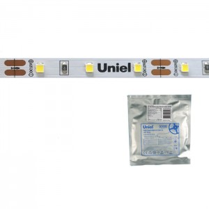 Светодиодная лента Uniel 60LED/m 6W/m 2835SMD холодный белый 5M ULS-2835-60LED/m-8mm-IP20-DC24V-6W/m-5M-DW UL-00002969