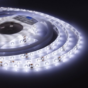 Светодиодная влагозащищенная лента Apeyron 4,8W/m 60LED/m 3528SMD холодный белый 5M 10-26