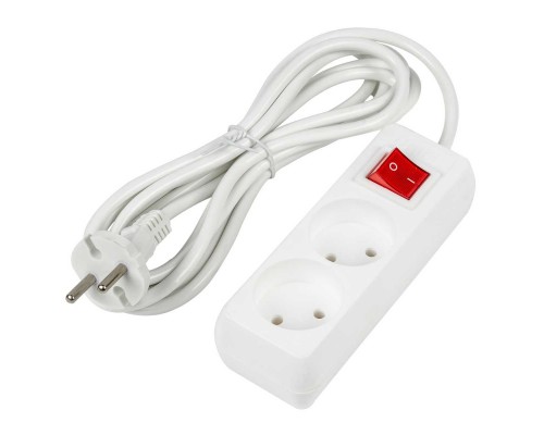 Удлинитель Uniel Ultra 2гн х 3м б/з S-CU2-3B White UL-00009992