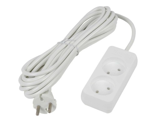 Удлинитель Uniel Ultra 2гн х 5м б/з S-CU2-5 White UL-00009978