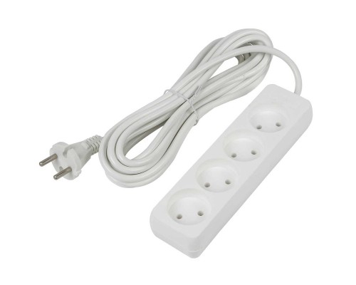 Удлинитель Uniel Ultra 4гн х 5м б/з S-CU4-5 White UL-00009989