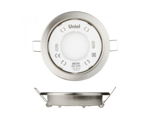 Встраиваемый светильник Uniel GX53/H2 Nickel 10 Prom UL-00005054