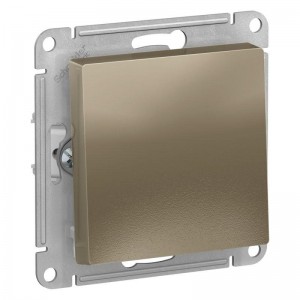 Выключатель одноклавишный Schneider Electric AtlasDesign 10A 250V шампань ATN000511