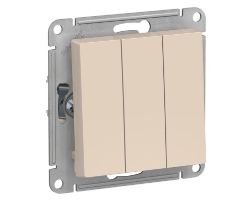 Выключатель трехклавишный Schneider Electric AtlasDesign 10A 250V бежевый ATN000231